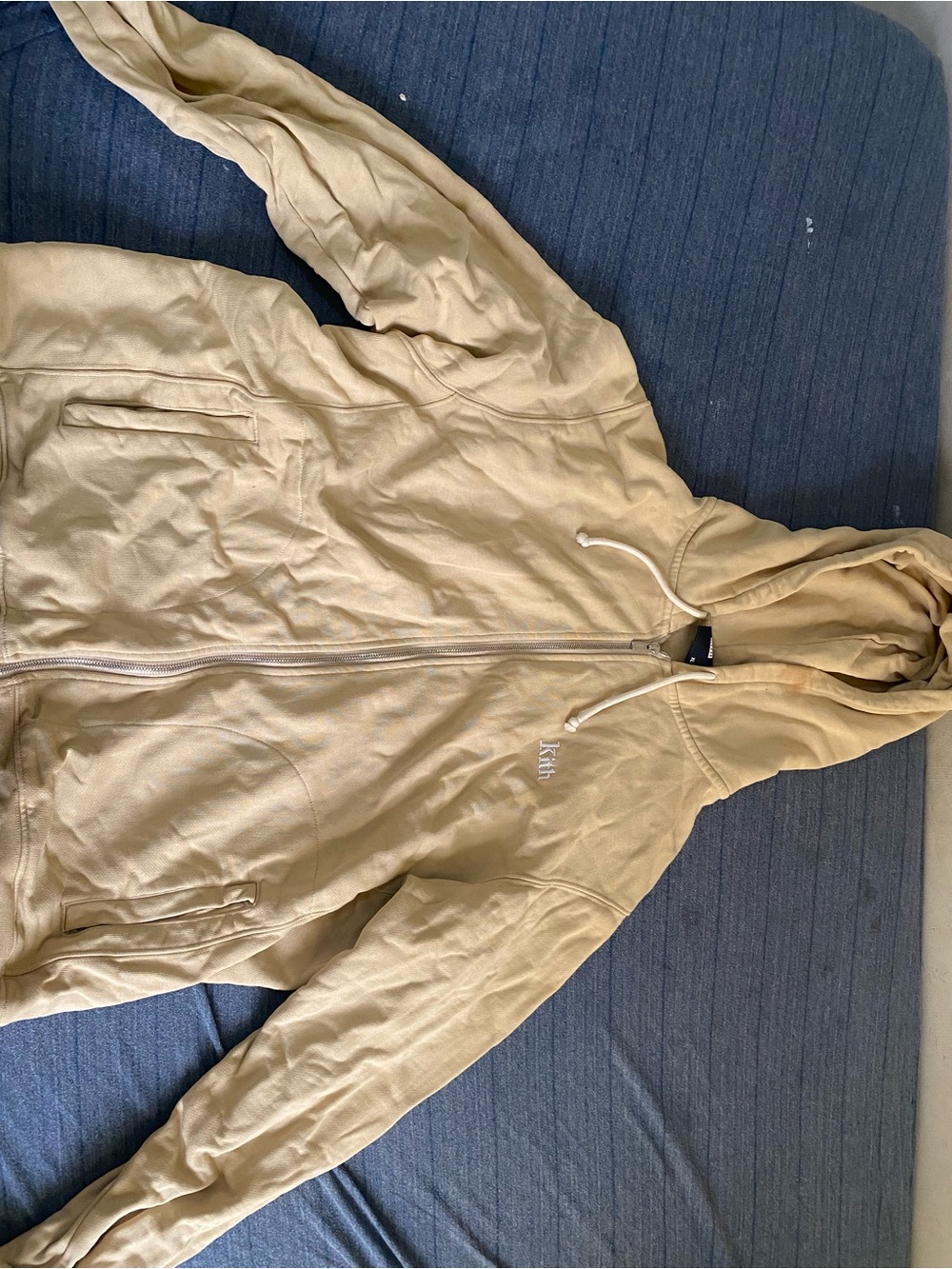 Kith Tan Beige Full-Zip Hoodie Windbreaker